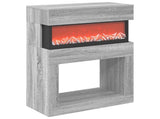 Electric Fireplace Grey Sonoma 64 x 30 x 87 cm Engineered wood 8021108