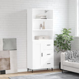 Highboard White 69.5x34x180 cm Engineered Wood 3190037