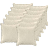 Cushion Cover 12 pcs HOUTEN Cream 45 x 45 cm Microfiber Fleece 918714