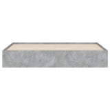 Bed Frame with Drawers without Mattress Concrete Grey 200x200 cm 3207248