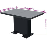 Extendable Dining Table High Gloss Black 243549