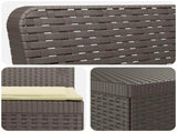 3-Seater Garden Sofa with Cushions Rattan Look PP Light Grey 3443830