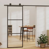 Sliding Door with Hardware Set ESG Glass&Aluminium 76x205 cm 3081938