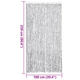 Fly Curtain Light Grey and Dark Grey 100x230 cm Chenille 377398