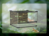 Reptile Glass Terrarium with Stone Background, Front Ventilation, Escape-Proof Knob Lock, x x T3398P375362