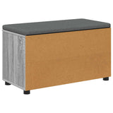 Hall Bench with Cushion with Shelf Grey Sonoma 80 x 38 x 46 cm 891509