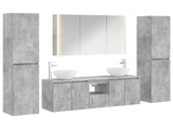 Bathroom Furniture Set 6 pcs Concrete Grey 3407218