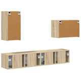 TV Wall Cabinet Set 4 pcs Sonoma Oak Engineered Wood 3408936