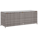 Garden Storage Box Grey 150x50x60 cm Poly Rattan 46462