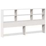 Bookcase Bed without Mattress White 180x200 cm Super King Solid Wood Pine 3322569
