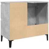 Sink Cabinet Concrete Grey 65x33x60 cm Engineered Wood 857122