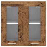 Kitchen Wall Cabinet Lyon with Glass Door Old Wood 60x31x60 cm 856167