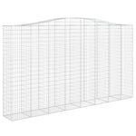 Arched Gabion Basket 400x50x220/240 cm Galvanised Iron 153421