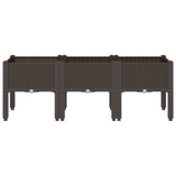 Garden Planter with Legs Brown 120x40x42 cm PP 367900