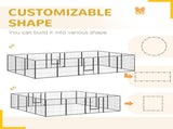 16 Panels Heavy Duty Puppy Playpen, for Small and Medium Dogs, Indoor and Outdoor Use - Grey T3398P376297