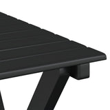 Rocking Chairs 2pcs with Foldable Table Black Solid Wood Poplar 3281590