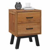 Bedside Table Natural 40 x 35 x 55 cm Solid Teak Wood 42017951