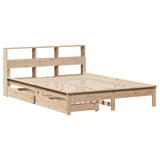Bookcase Bed without Mattress 160x200 cm Solid Wood Pine 3309803