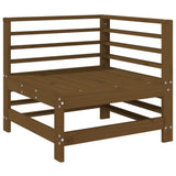 Garden Corner Sofas 2 pcs Honey Brown Solid Wood Pine 825635