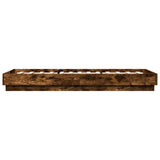 Bed Frame with LED Smoked Oak 80 x 200 cm Engineered Wood 8009005