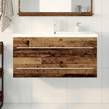 Bathroom Sink Cabinet 2 pcs Old Wood 100 x 38.5 x 48 cm 3333133