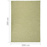 Outdoor Flatweave Rug 200x280 cm Green 340812