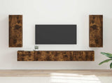 TV Cabinet Set Wall-mounted 3 pcs Smoked Oak Engineered Wood 3408984