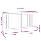 Radiator Cover 169x19x84 cm Solid Wood Pine 822581