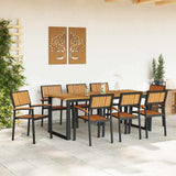 Stacking Chair 8 pcs Brown 56 x 57 x 87 cm Solid Acacia Wood 3284394