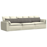 Sofa Pillows 2 pcs Light Grey 200 x 40 cm Corduroy Fabric 42013903
