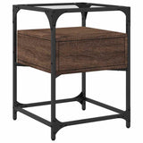 Bedside Cabinet Brown Oak 40x40x55 cm Engineered Wood 846082