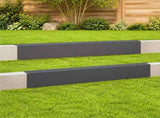 Garden Cover Profile 2 pcs 100 x 20 x 15 cm Steel Black 8012976