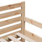 Bed Frame with Mattress Brown 80 x 200 cm Solid Pine Wood 3385946