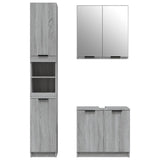 3 Piece Bathroom Cabinet Set Grey Sonoma Engineered Wood 3115882
