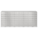 Wheelie Bin Storage for 4 Bins Silver 272 x 77.5 x 115.5 cm 3394790