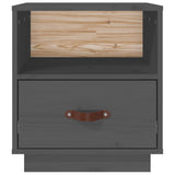 Bedside Cabinets 2 pcs Grey 40x34x45 cm Solid Wood Pine 818300