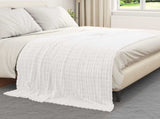 Throw Blankets 6 pcs White 200 x 150 cm Fleece 42016966