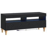 LED TV Cabinet Black Engineered Wood 896326
