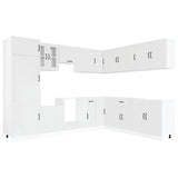 14 Piece Kitchen Cabinet Set Lucca White Engineered Wood 3314981