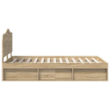Bed Frame with Headboard Sonoma 120 x 200 cm Solid Pine Wood 3413328