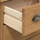 Chest of Drawer ASKIM Brown 79 x 40 x 133.5 cm Solid Pine Wood 4105427