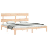 Bed Frame without Mattress Super King Size Solid Wood Pine 3193546