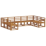 Outdoor Sofa Set 9 pcs Natural Solid Acacia Wood 3366972