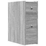 Narrow Bathroom Cupboard with Wheels Grey Sonoma Engineered Wood 855291