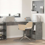 Desk with Shelf Concrete Grey 142 x 102 x 73 cm Engineered Wood 869293
