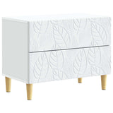 Bedside Table White 62 x 34.5 x 48 cm Engineered Wood 895005
