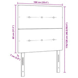 Headboard with Headboard Black 100 cm Faux Leather 3337810