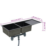 Handmade Kitchen Sink Black Stainless Steel 145087