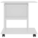 802894 Computer Desk White 80x50x75 cm Engineered Wood