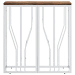 Console Table Silver Stainless Steel and Solid Wood Reclaimed 350037